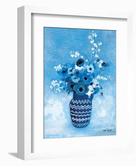 Moody Blue Floral-Stellar Design Studio-Framed Art Print