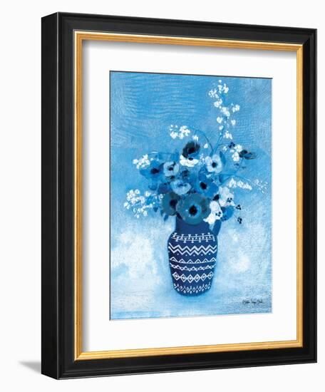 Moody Blue Floral-Stellar Design Studio-Framed Art Print