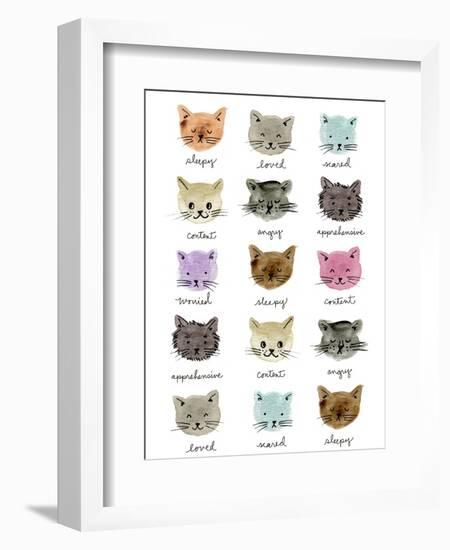 Moody Cats-Elizabeth Caldwell-Framed Giclee Print