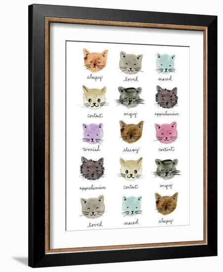 Moody Cats-Elizabeth Caldwell-Framed Giclee Print