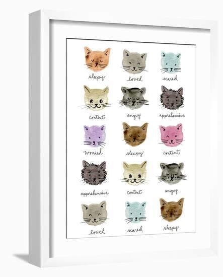 Moody Cats-Elizabeth Caldwell-Framed Giclee Print