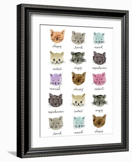 Moody Cats-Elizabeth Caldwell-Framed Giclee Print