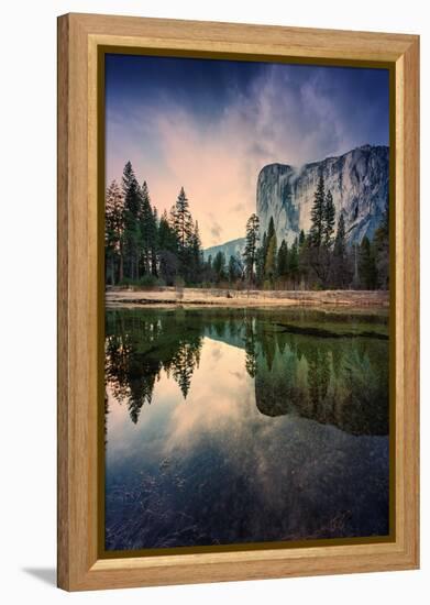 Moody El Capitan Reflections in Merced River, Yosemite Valley-Vincent James-Framed Premier Image Canvas