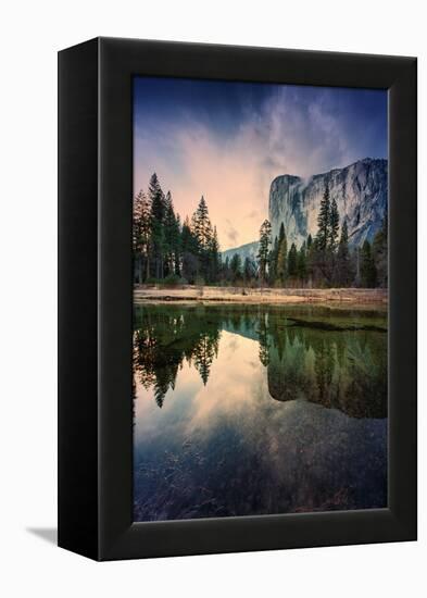 Moody El Capitan Reflections in Merced River, Yosemite Valley-Vincent James-Framed Premier Image Canvas