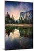 Moody El Capitan Reflections in Merced River, Yosemite Valley-Vincent James-Mounted Photographic Print