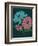 Moody floral - Teal-Tara Reed-Framed Art Print