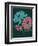 Moody floral - Teal-Tara Reed-Framed Art Print