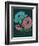 Moody floral - Teal-Tara Reed-Framed Art Print