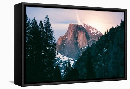 Moody Moonlight at Half Dome, Yosemite National Park, Hiking Outdoors-Vincent James-Framed Premier Image Canvas