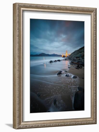 Moody Morning at Marshall Beach - Golden Gate Bridge, San Francisco-Vincent James-Framed Photographic Print