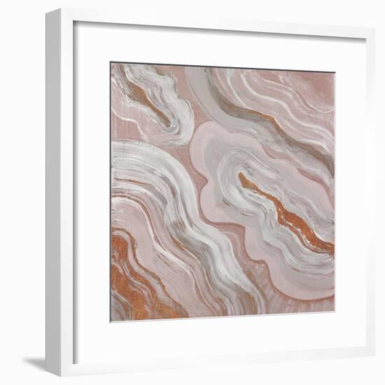 Moody Orange Agate-Lanie Loreth-Framed Art Print