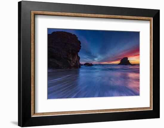 Moody Seascape After Sunset, Sonoma Coast, California-Vincent James-Framed Photographic Print