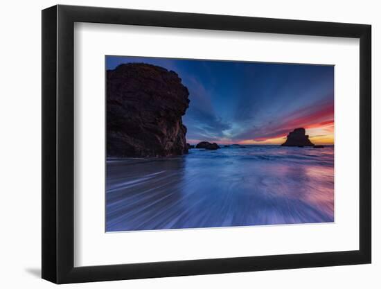 Moody Seascape After Sunset, Sonoma Coast, California-Vincent James-Framed Photographic Print