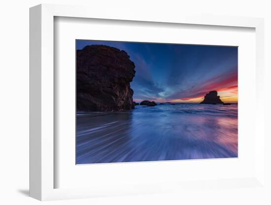 Moody Seascape After Sunset, Sonoma Coast, California-Vincent James-Framed Photographic Print