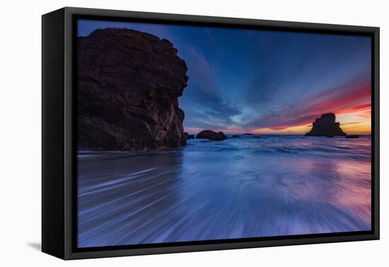 Moody Seascape After Sunset, Sonoma Coast, California-Vincent James-Framed Premier Image Canvas