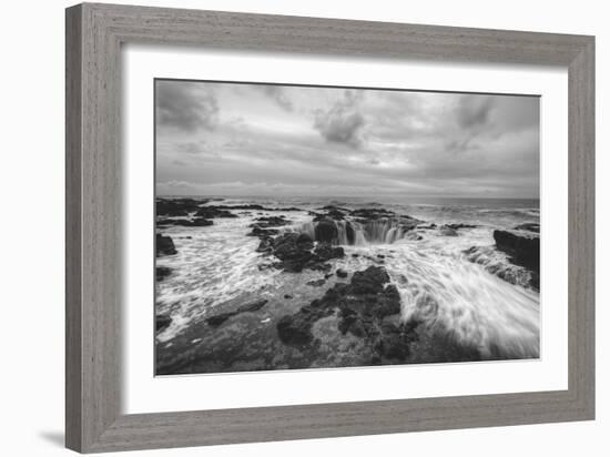 Moody Seascape at Thor's Well, Oregon Coast-Vincent James-Framed Photographic Print