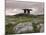 Moody Sky Over Poulnabrone Dolmen Portal Megalithic Tomb at Dusk, Munster, Ireland-Gary Cook-Mounted Photographic Print