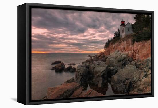 Moody Sunset at Bass Harbor-Vincent James-Framed Premier Image Canvas