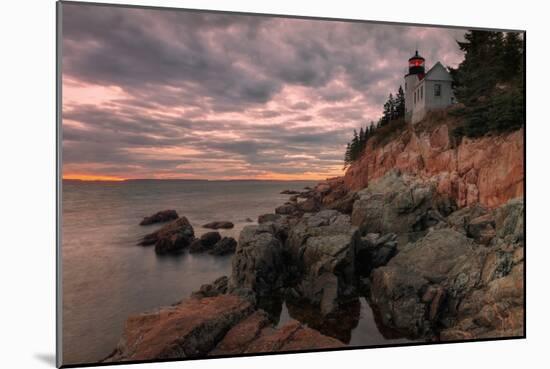 Moody Sunset at Bass Harbor-Vincent James-Mounted Photographic Print