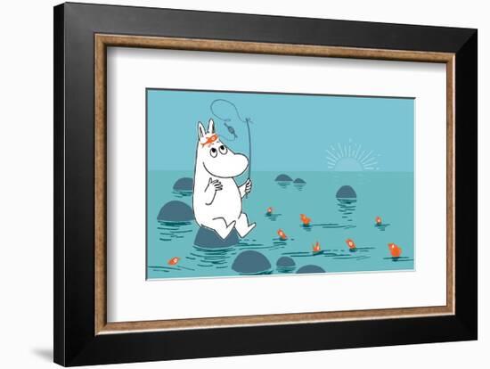 Moomintroll Fishing-Tove Jansson-Framed Art Print