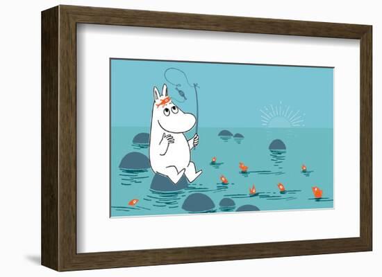 Moomintroll Fishing-Tove Jansson-Framed Art Print