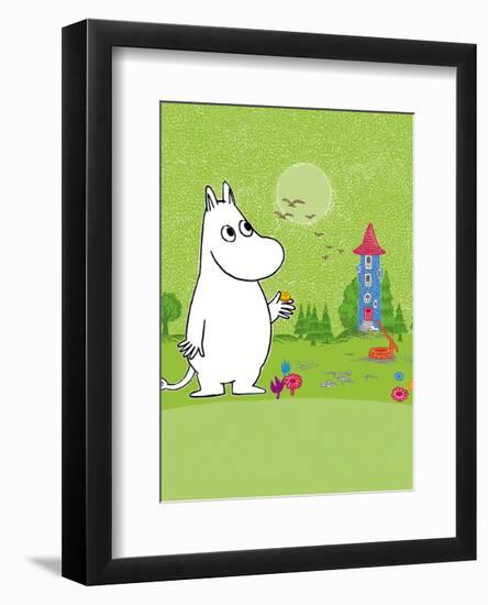 Moomintroll in Moomin Valley-Tove Jansson-Framed Art Print