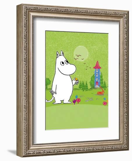 Moomintroll in Moomin Valley-Tove Jansson-Framed Art Print