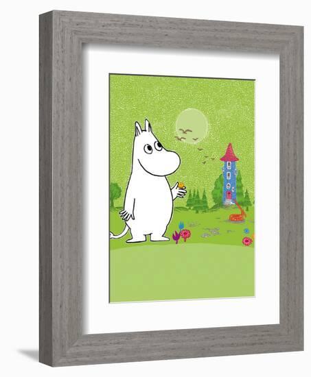 Moomintroll in Moomin Valley-Tove Jansson-Framed Art Print