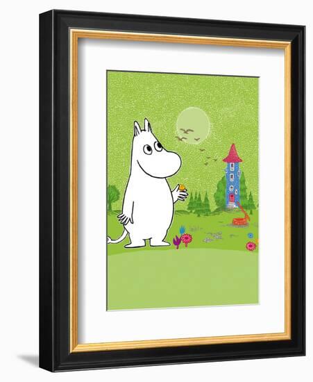 Moomintroll in Moomin Valley-Tove Jansson-Framed Art Print