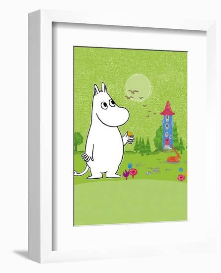 Moomintroll in Moomin Valley-Tove Jansson-Framed Art Print