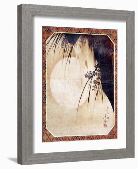 Moon and Cliff-Zeshin Shibata-Framed Giclee Print