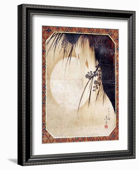 Moon and Cliff-Zeshin Shibata-Framed Giclee Print