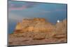 Moon and clouds at sunrise, Vermillion Cliffs, White Pocket wilderness, Bureau of Land Management, -Howie Garber-Mounted Photographic Print