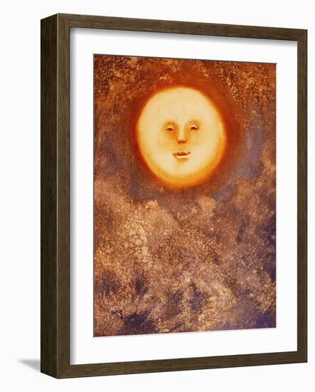 Moon and Clouds-Lou Wall-Framed Giclee Print