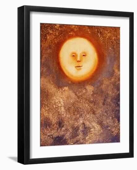 Moon and Clouds-Lou Wall-Framed Giclee Print