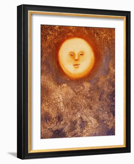 Moon and Clouds-Lou Wall-Framed Giclee Print