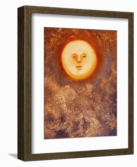 Moon and Clouds-Lou Wall-Framed Giclee Print