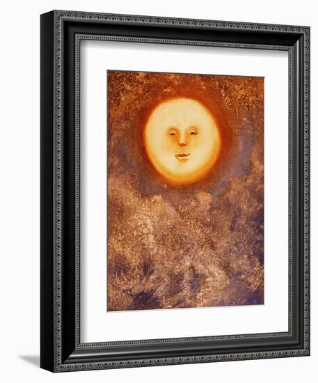 Moon and Clouds-Lou Wall-Framed Giclee Print