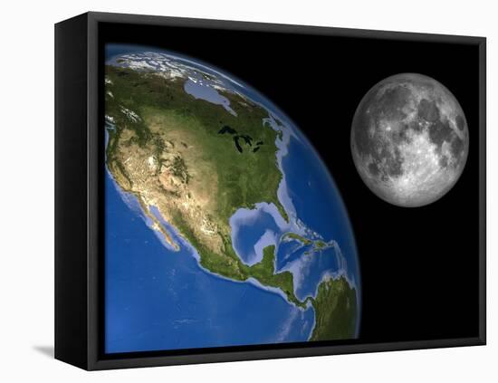 Moon And Earth, Artwork-Walter Myers-Framed Premier Image Canvas