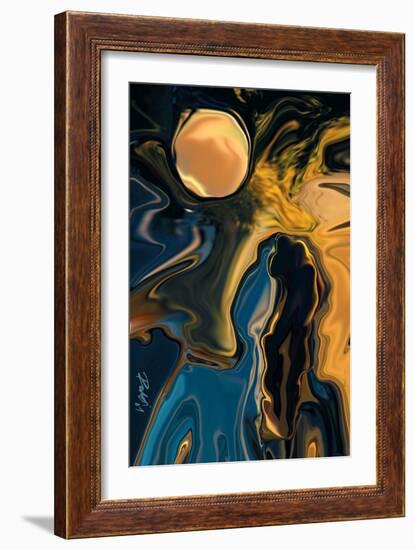 Moon and Fiancee-Rabi Khan-Framed Art Print