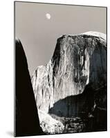 Moon and Half Dome-Ansel Adams-Mounted Art Print