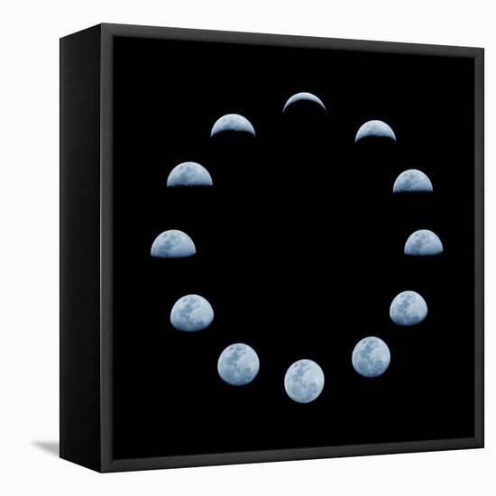 Moon and it's Phases-oriontrail2-Framed Stretched Canvas
