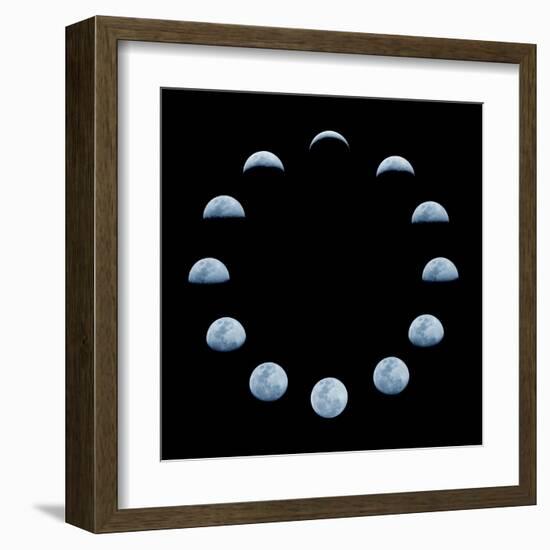 Moon and it's Phases-oriontrail2-Framed Art Print