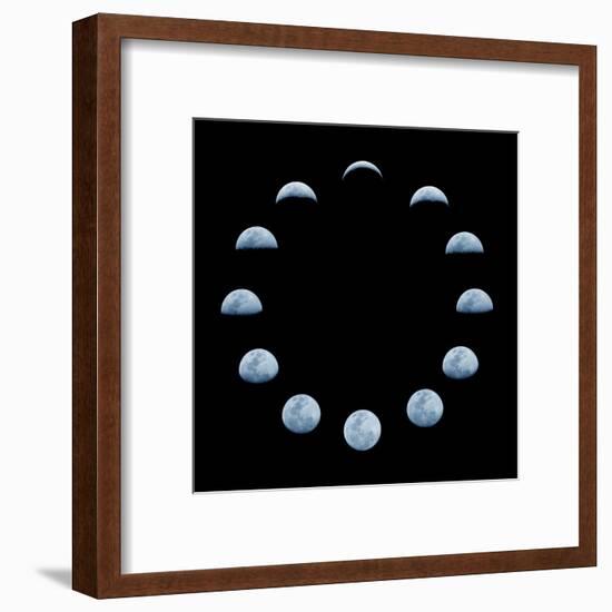 Moon and it's Phases-oriontrail2-Framed Art Print