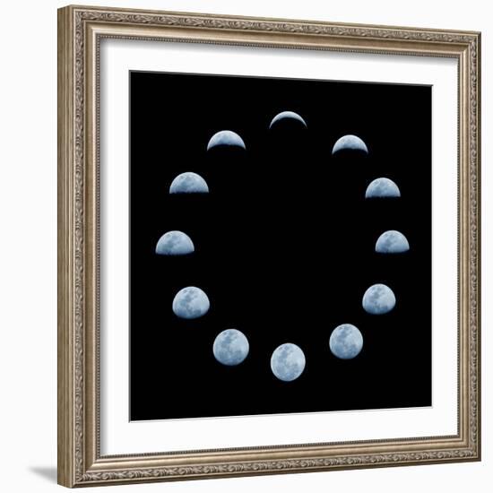 Moon and it's Phases-oriontrail2-Framed Premium Giclee Print