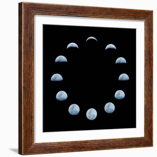 Moon and it's Phases-oriontrail2-Framed Premium Giclee Print