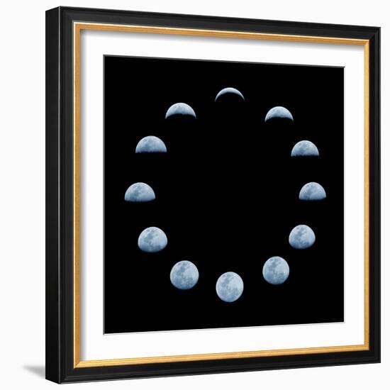 Moon and it's Phases-oriontrail2-Framed Premium Giclee Print