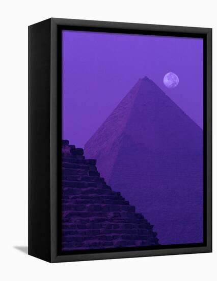 Moon and Pyramid of Khafre-Ron Watts-Framed Premier Image Canvas