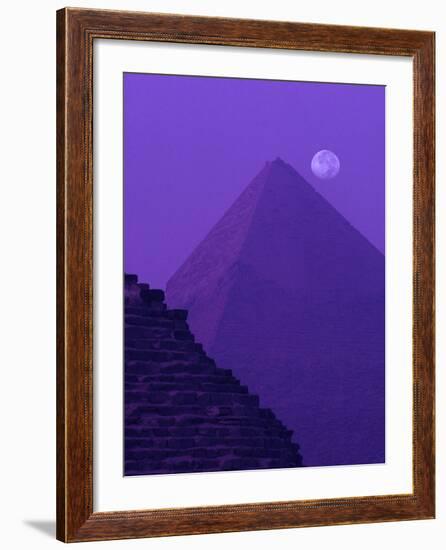 Moon and Pyramid of Khafre-Ron Watts-Framed Photographic Print