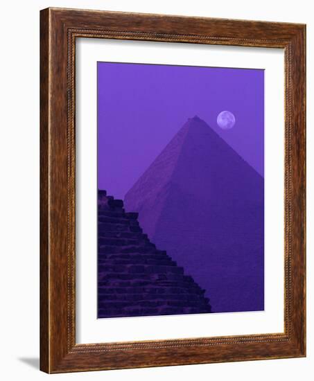 Moon and Pyramid of Khafre-Ron Watts-Framed Photographic Print